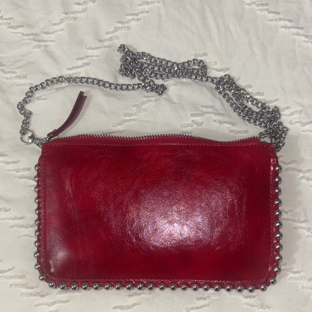 Zara Red Leather wallet in a chain bag - Picture 3 of 5